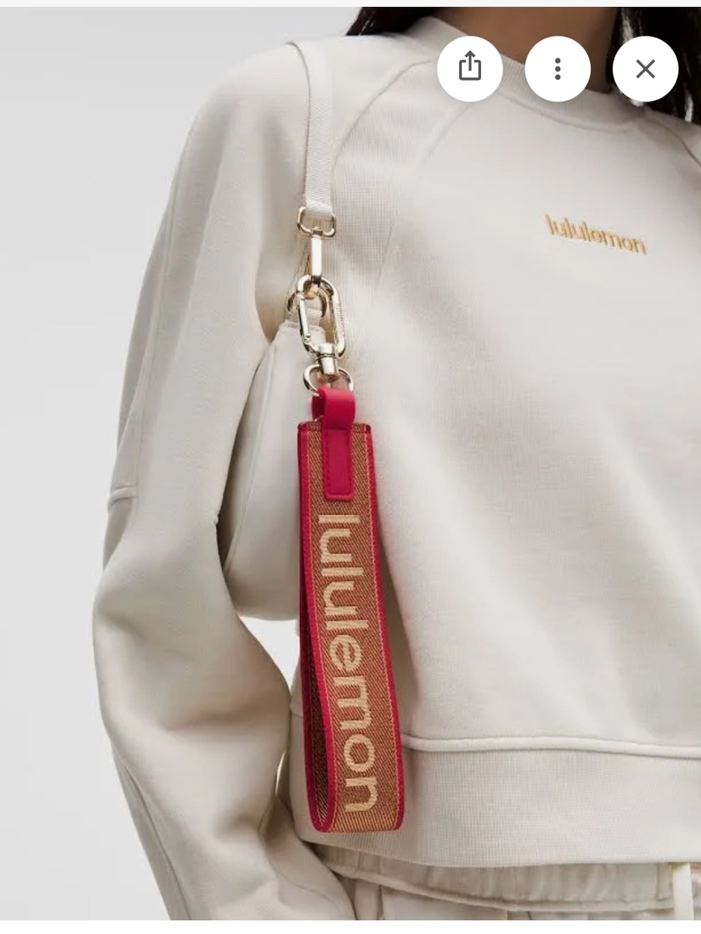 Lululemon Lunar New Year Never Lost Keychain - Oxford Red/Gold Buff - Picture 2 of 4